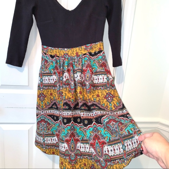 Anthropologie Maeve Paisley Fit And Flare Dress 2 - Picture 5 of 12